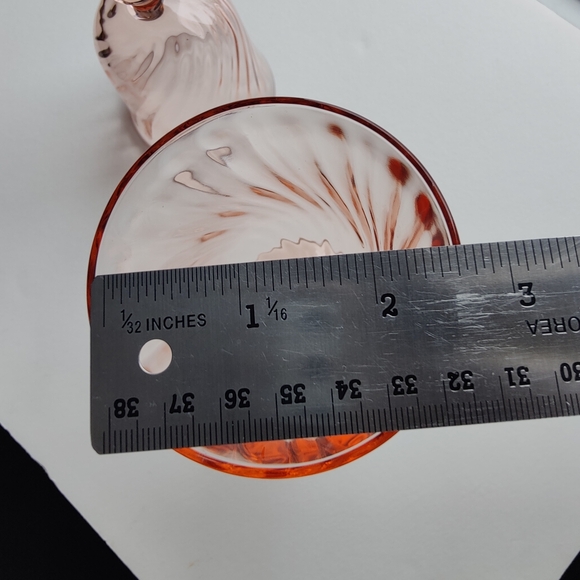 2 vintage wine 🍷 glasses | Rosaline Pink Swirl 🍥🩷 | Cristal D'arques - Durand - Picture 6 of 10